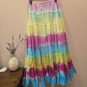 Dyed Derek Heart cotton skirt
